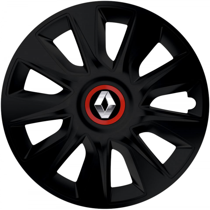 PUKLICE PRE RENAULT 15" STRATOS RR Black 4ks